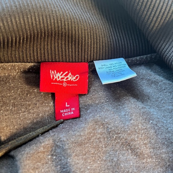 MOSSIMO Windbreaker Track Sports Jacket Y2K Men’s Size L Brown Striped Vintage - Picture 2 of 9